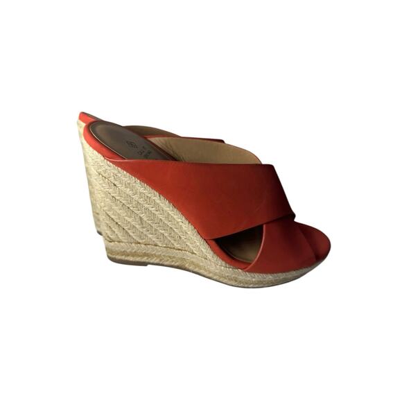 Call It Spring Women's Vegan Peep Toe Casual Platform Sandals Burnt Orange 8 - Picture 1 of 10